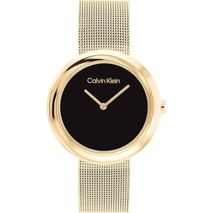 Calvin Klein Women’s Twisted Bezel – 34mm 2H Quartz Watch – Stainless Steel Bracelet – Water Resistance 30 Meters – Minimalistic Style – Premium Fashion – Gift for Her(Black Gold)