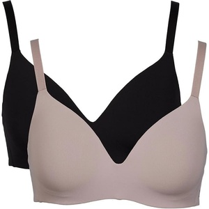Calvin Klein Women’s Wirefree Bra, 2-Pack, Black/Fresh