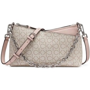 Calvin Klein Women’s Zoe Top Zip Chain Crossbody(Vanilla/Khaki/Petal/Amlond/Taupe)
