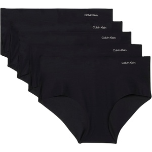 Calvin Klein womens Invisibles Seamless Hipster Panties, Multipack(Black)