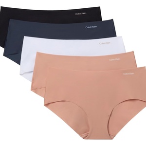 Calvin Klein womens Invisibles Seamless Hipster Panties, Multipack(Black/Speakeasy/White Light Caramel)