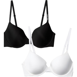 Pure Micro Lightly Lined Demi Bra, 2 Pack(Black/White)
