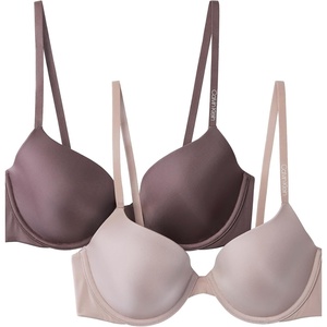Pure Micro Lightly Lined Demi Bra, 2 Pack(Fresh Taupe/Sparrow)