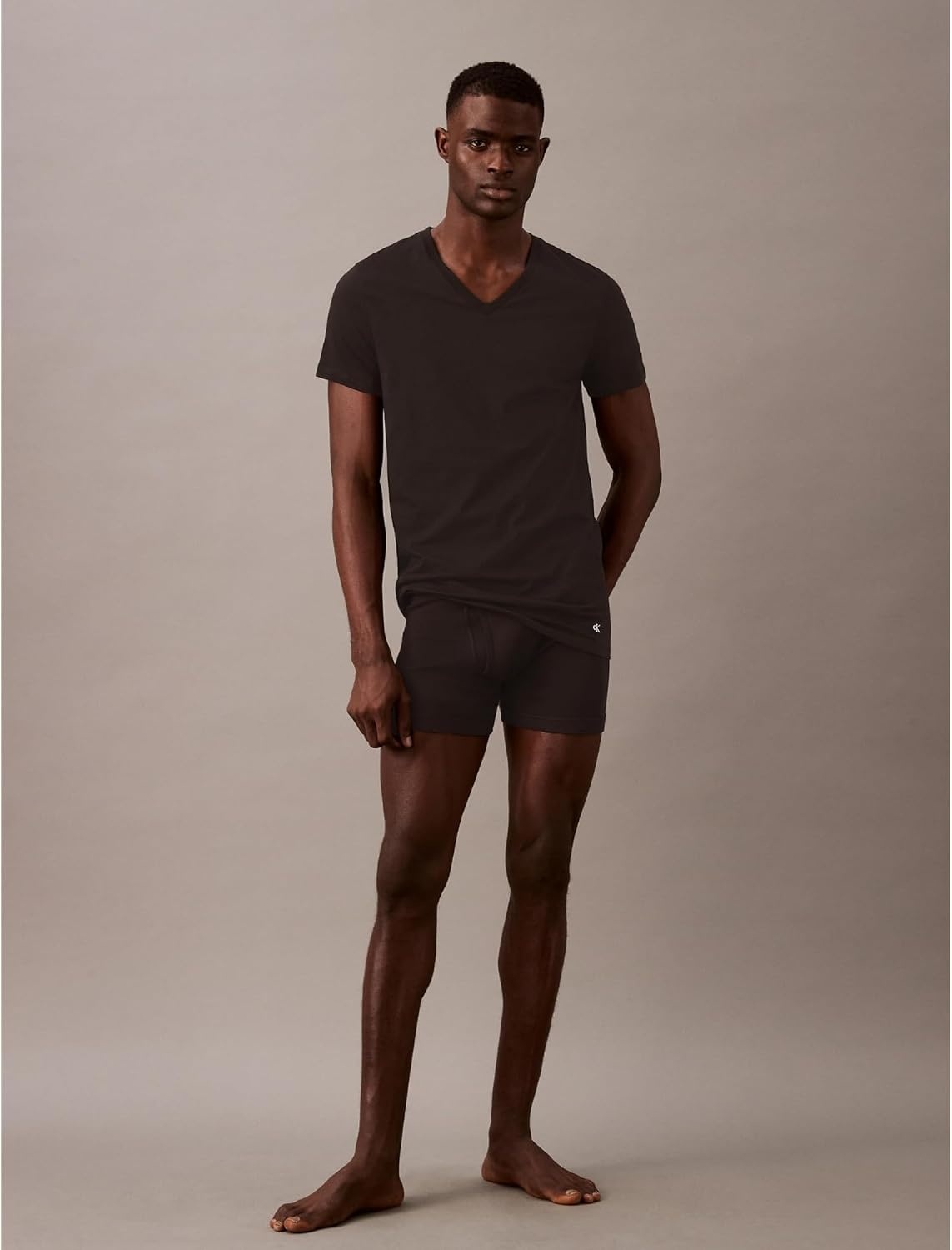 image:imageCalvin Klein Mens Cotton Classics 3Pack Undershirts3 Black Vneck