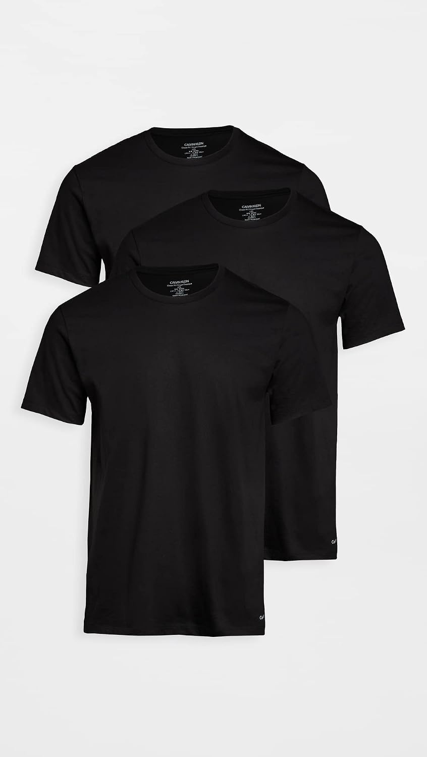 image:imageCalvin Klein Mens Cotton Classics 3Pack Undershirts3 Classic Black Crewneck