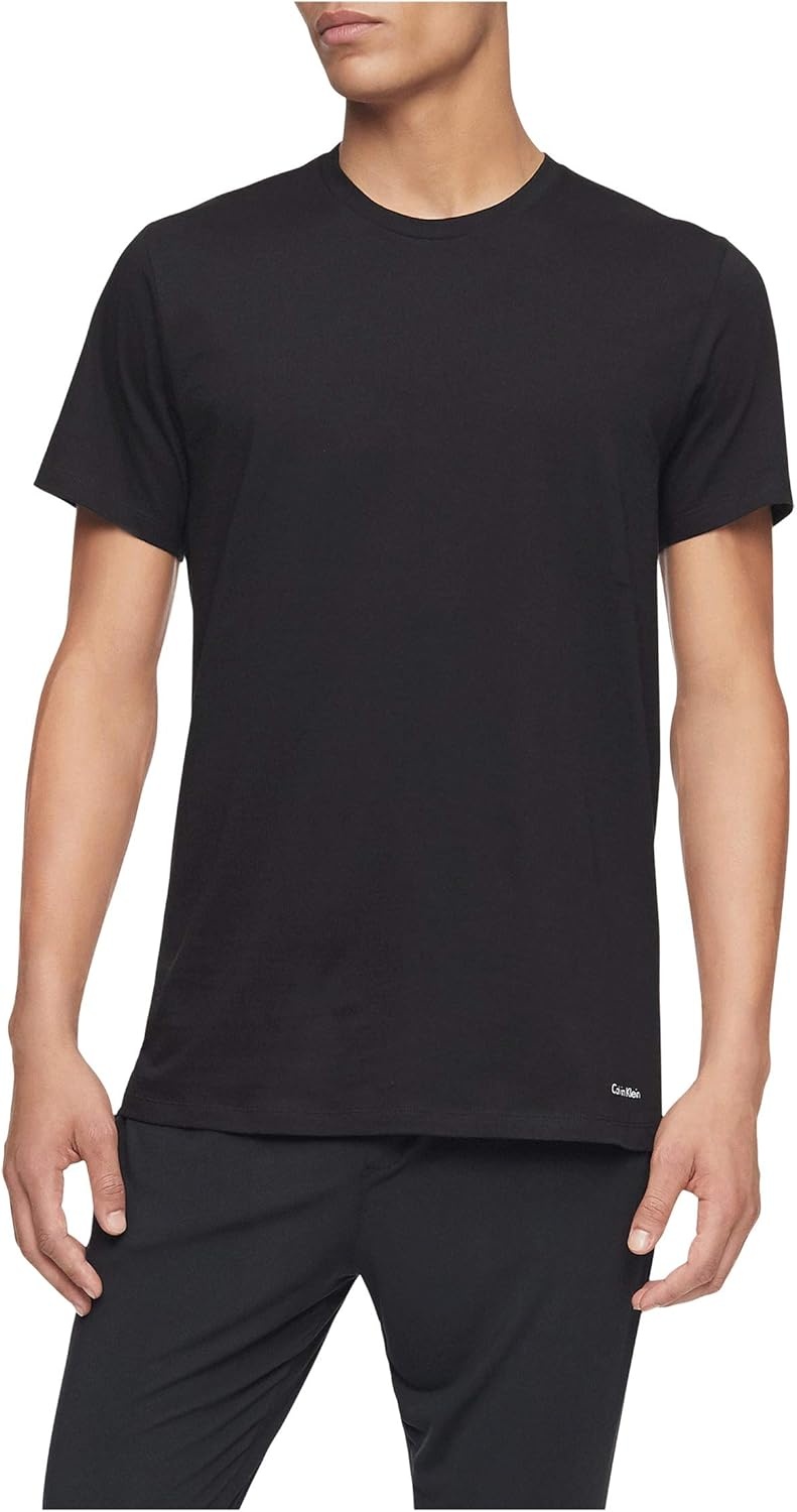image:imageCalvin Klein Mens Cotton Classics 3Pack Undershirts3 Classic Black Crewneck