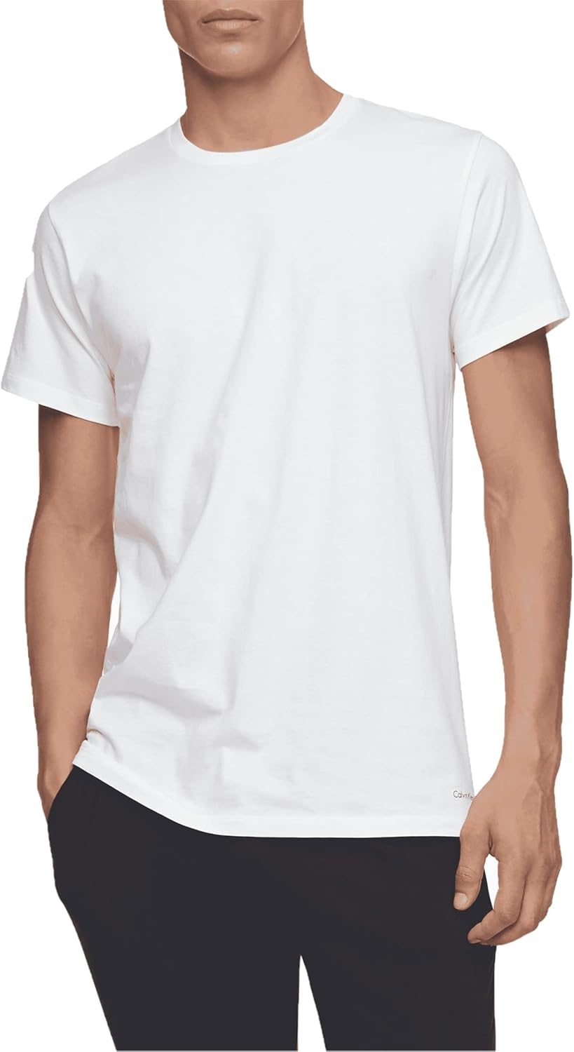 image:imageCalvin Klein Mens Cotton Classics 3Pack Undershirts3 Classic White Crewneck