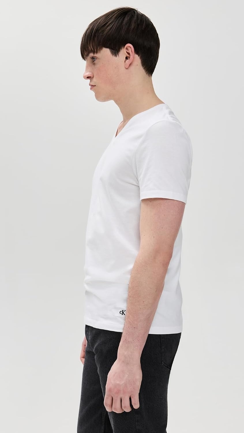 image:imageCalvin Klein Mens Cotton Classics 3Pack Undershirts3 White Vneck