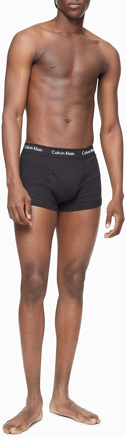 image:imageCalvin Klein Mens Cotton Classics 5Pack Trunk2 Black 2 Grey Heather 1 White