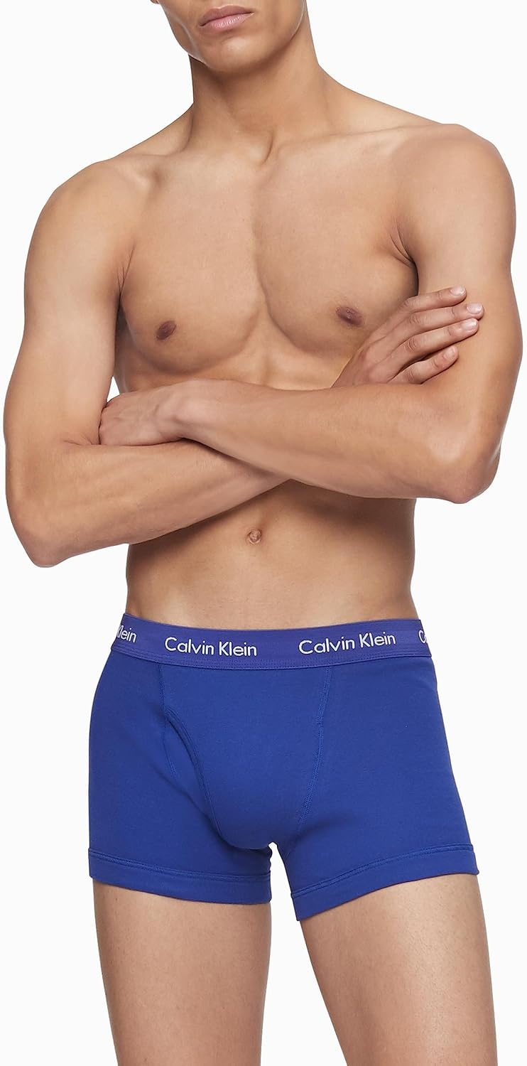image:imageCalvin Klein Mens Cotton Classics 5Pack Trunk2 Mazarine Blue 1 Periwinkle 1 Dark Knight 1 Evening Blue