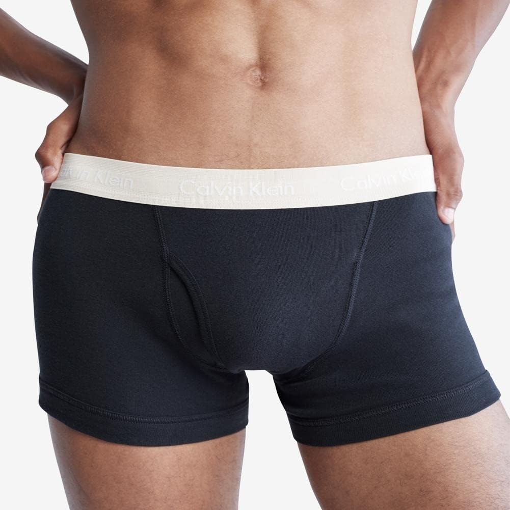 image:imageCalvin Klein Mens Cotton Classics 5Pack TrunkBlack Bodies W Black Grey Heather Exact Tapioca Olive