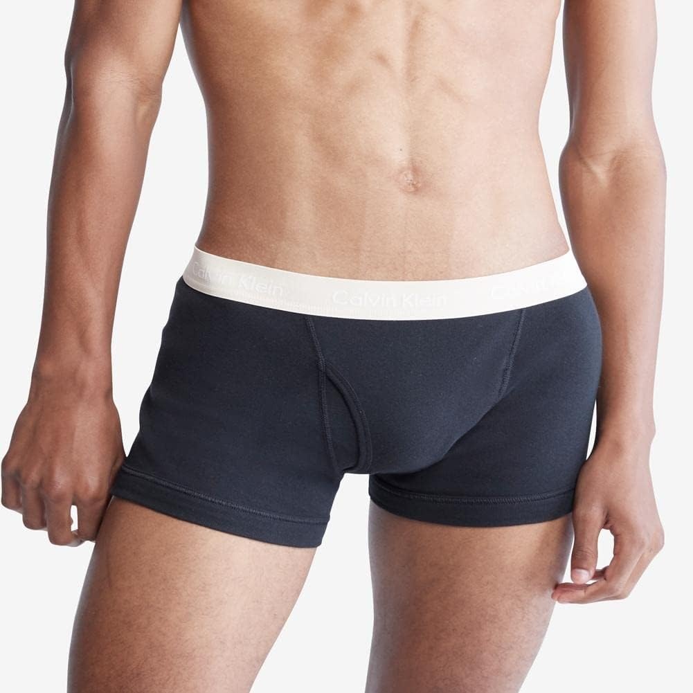 image:imageCalvin Klein Mens Cotton Classics 5Pack TrunkBlack Bodies W Black Grey Heather Exact Tapioca Olive