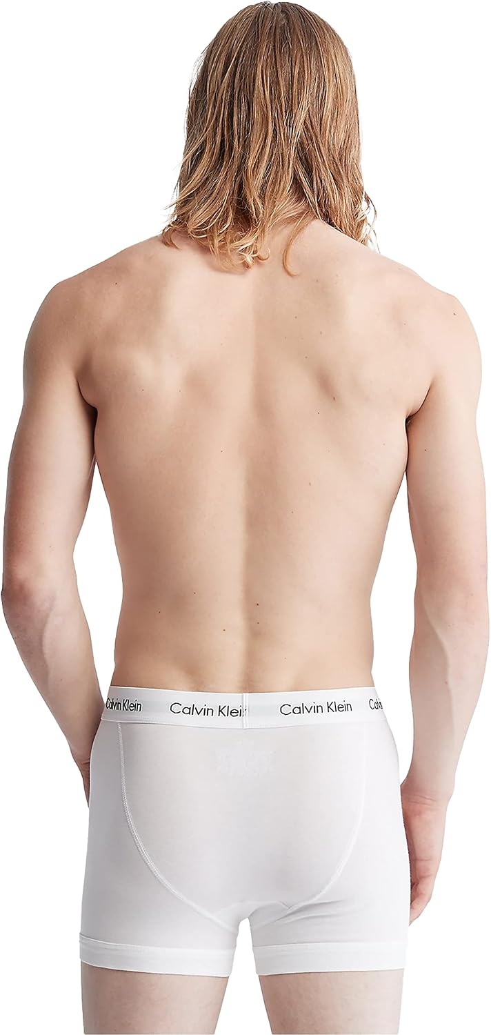 image:imageCalvin Klein Mens Cotton Classics 5Pack TrunkWhite W Natural Gray Grey Heather White Night Sky Ponderosa Pine