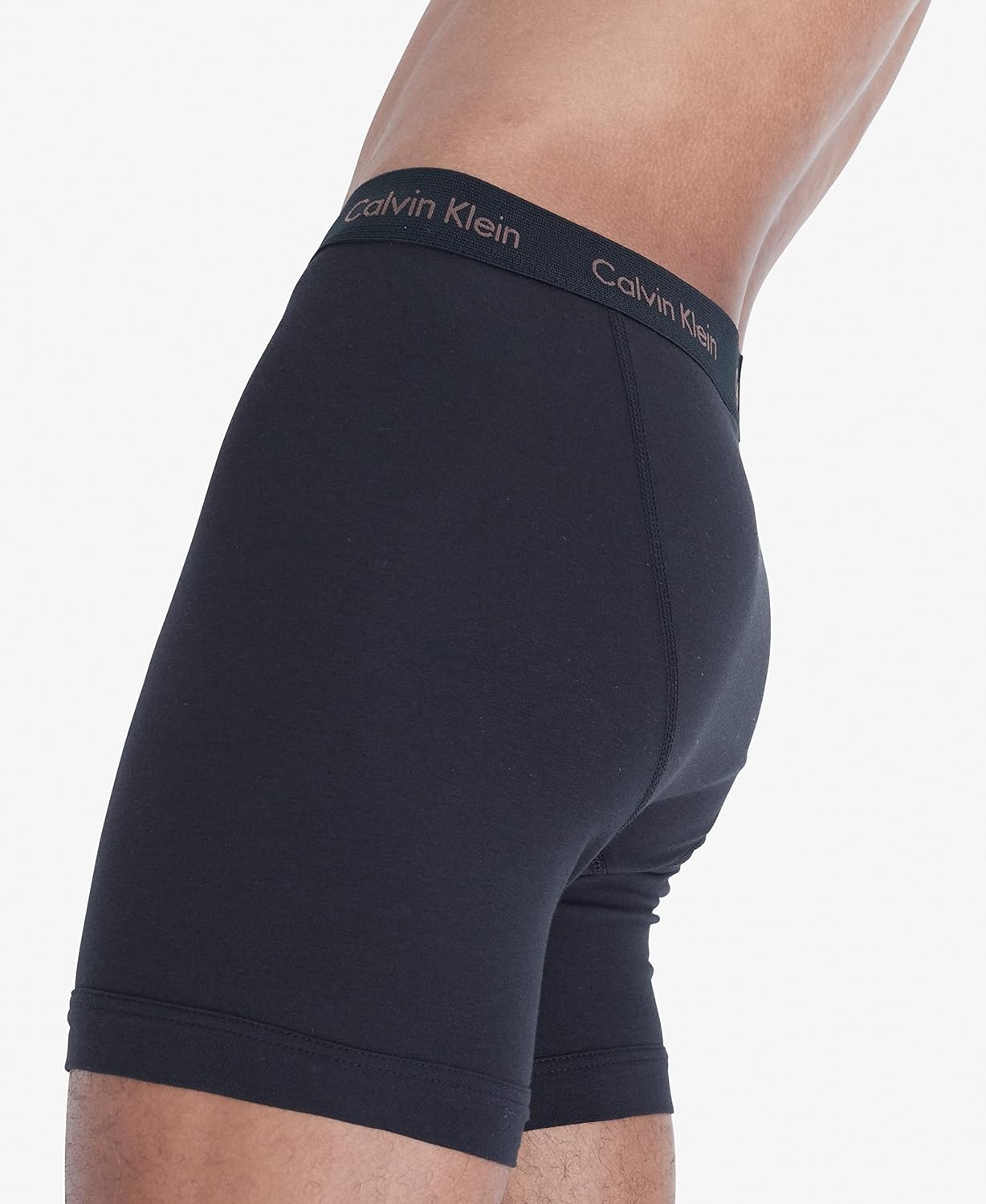 image:imageCalvin Klein Mens Cotton Stretch 3Pack Boxer BriefBlack Bodies W Olive Gentle Red Carpet Logos