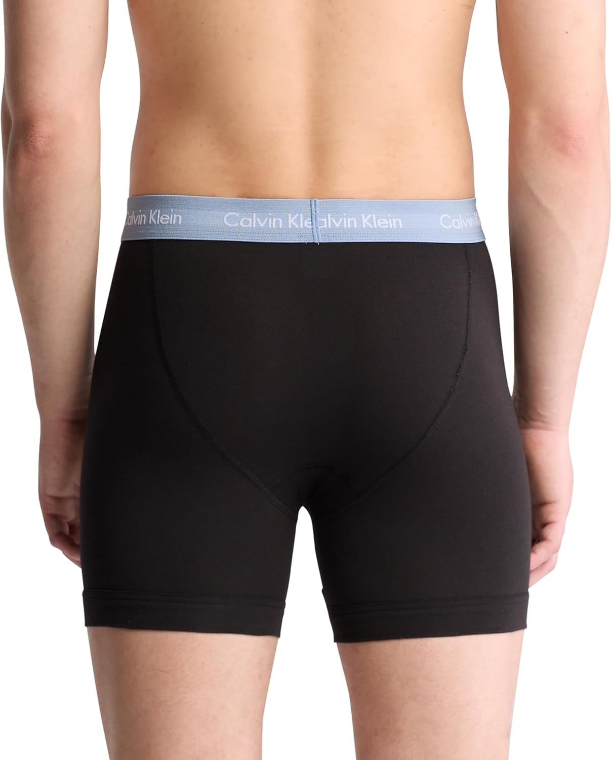 image:imageCalvin Klein Mens Cotton Stretch 3Pack Boxer BriefBlack W New Navy Vintage Khaki Troposphere Logos