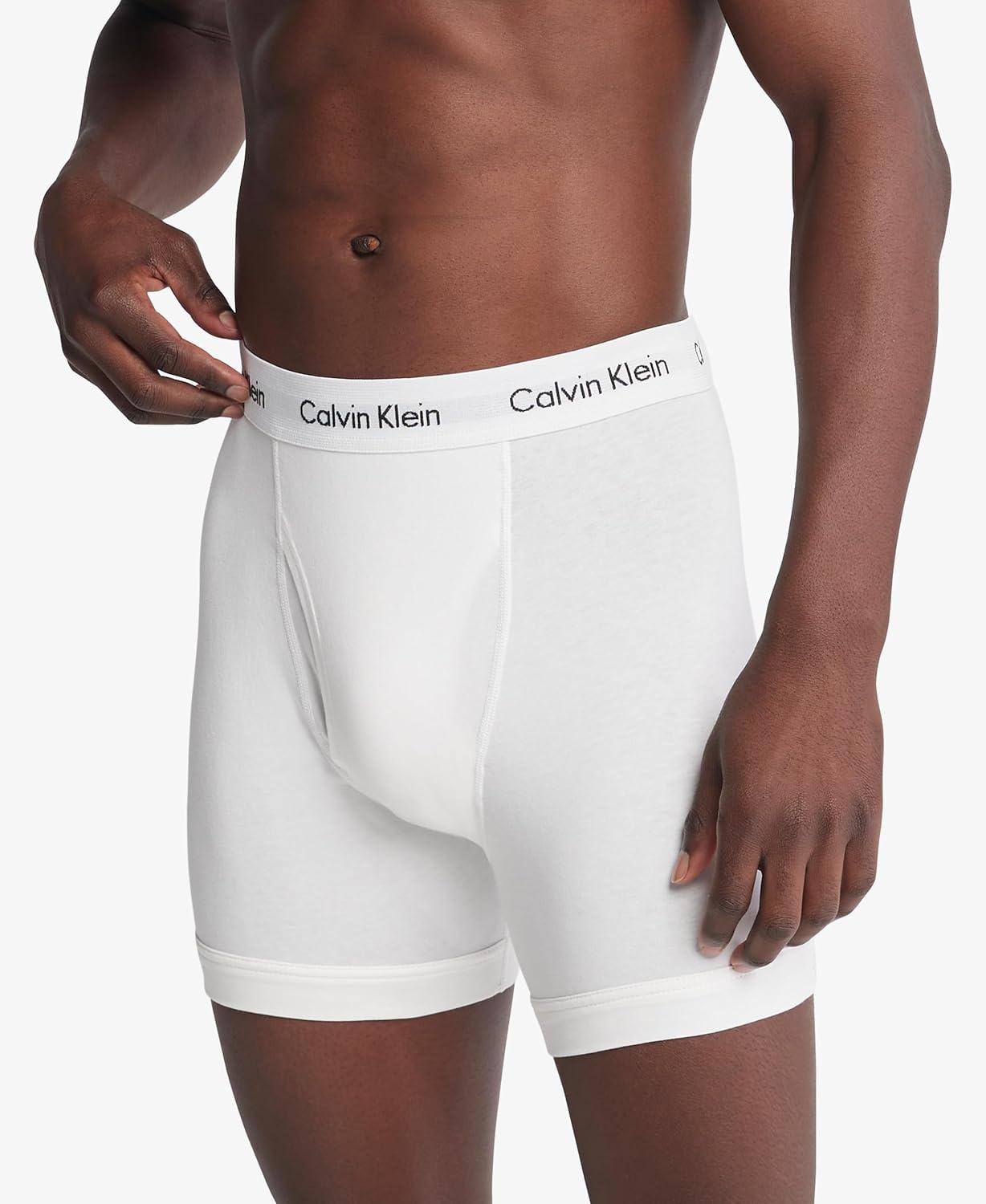 image:imageCalvin Klein Mens Cotton Stretch 3Pack Boxer BriefSpellbound White Blue Atoll