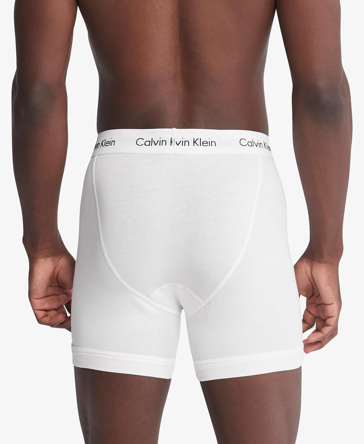 image:imageCalvin Klein Mens Cotton Stretch 3Pack Boxer BriefSpellbound White Blue Atoll