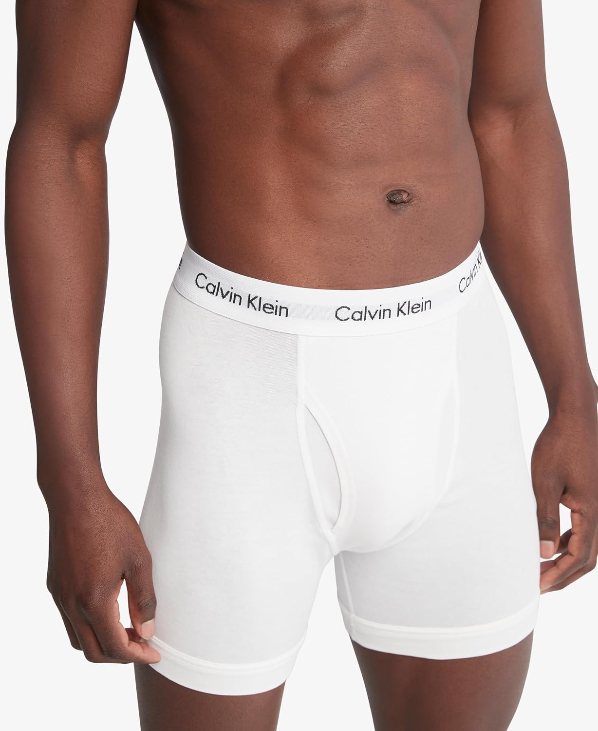 image:imageCalvin Klein Mens Cotton Stretch 3Pack Boxer BriefSpellbound White Blue Atoll