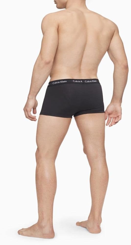 image:imageCalvin Klein Mens Cotton Stretch 3Pack Low Rise Trunks3 Black
