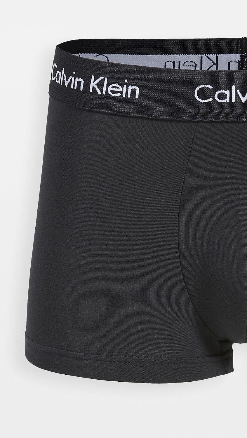 image:imageCalvin Klein Mens Cotton Stretch 3Pack Low Rise Trunks3 Black