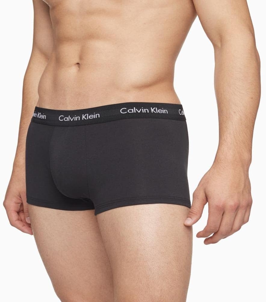 image:imageCalvin Klein Mens Cotton Stretch 3Pack Low Rise Trunks3 Black