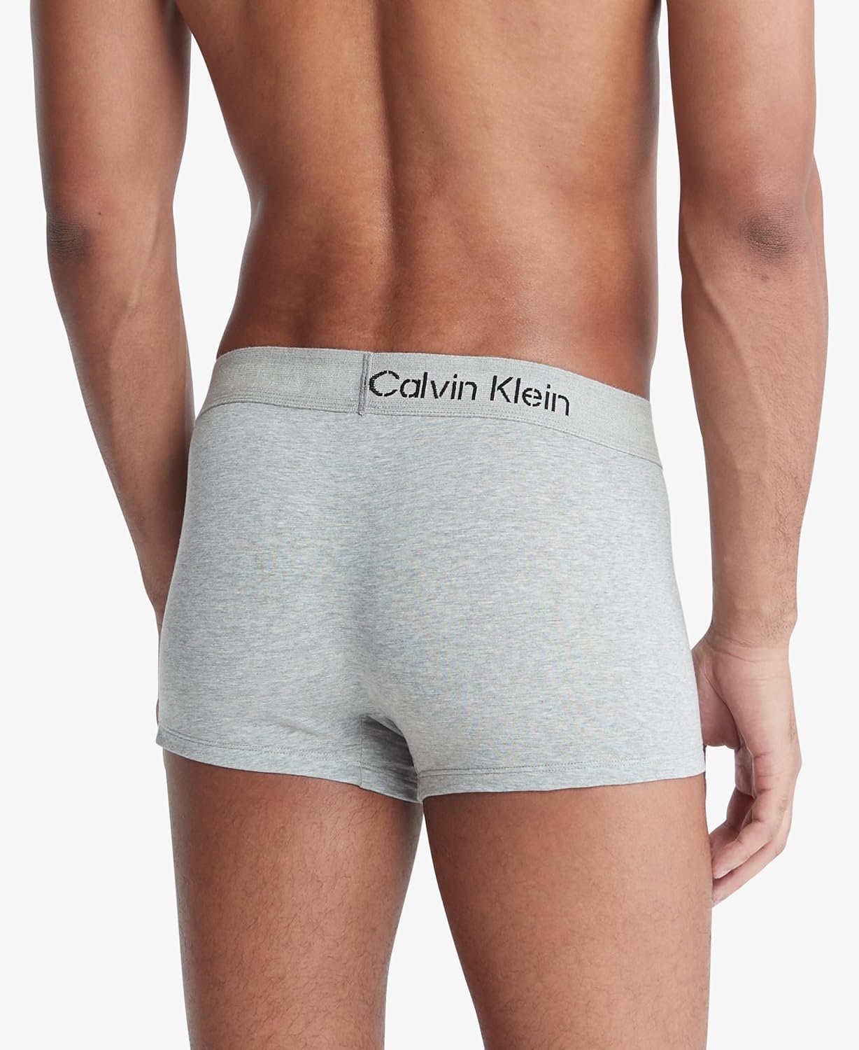 image:imageCalvin Klein Mens Cotton Stretch 3Pack Low Rise TrunksBlack Speakeasy Grey Heather