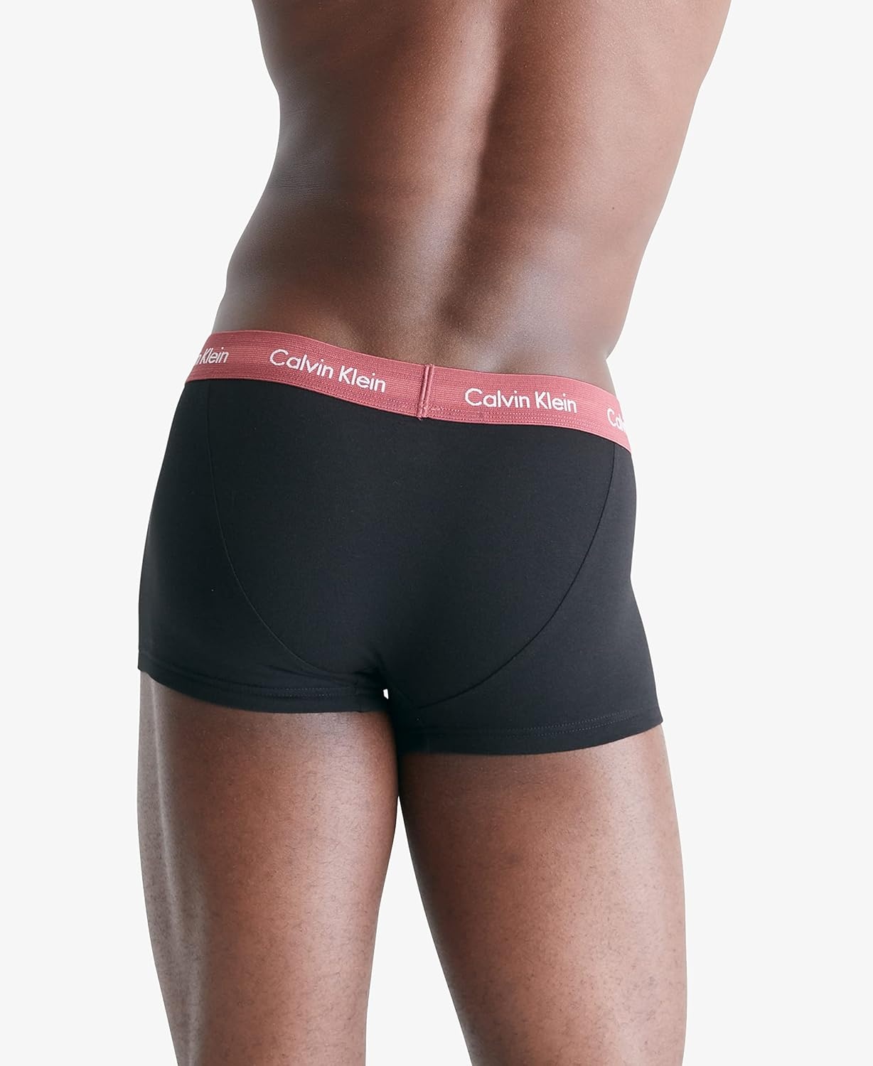 image:imageCalvin Klein Mens Cotton Stretch 3Pack Low Rise TrunksBlack Bodies W Grey Heather Silver Birch Raspberry Blush