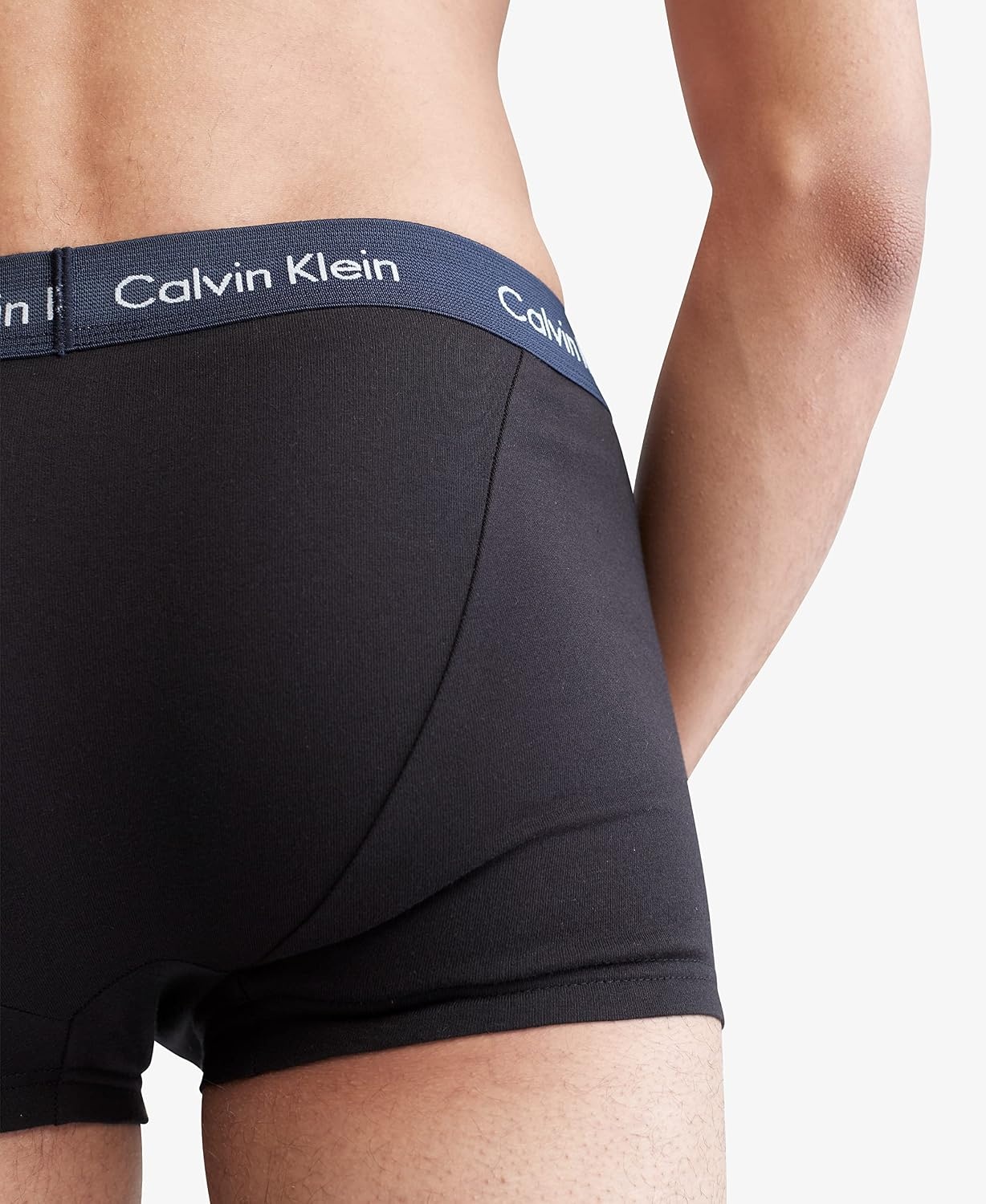 image:imageCalvin Klein Mens Cotton Stretch 3Pack Low Rise TrunksBlack Bodies W Shoreline Clay Travertine