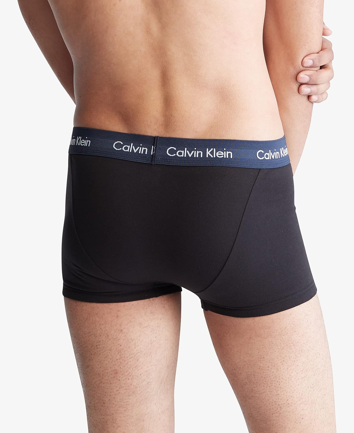 image:imageCalvin Klein Mens Cotton Stretch 3Pack Low Rise TrunksBlack Bodies W Shoreline Clay Travertine