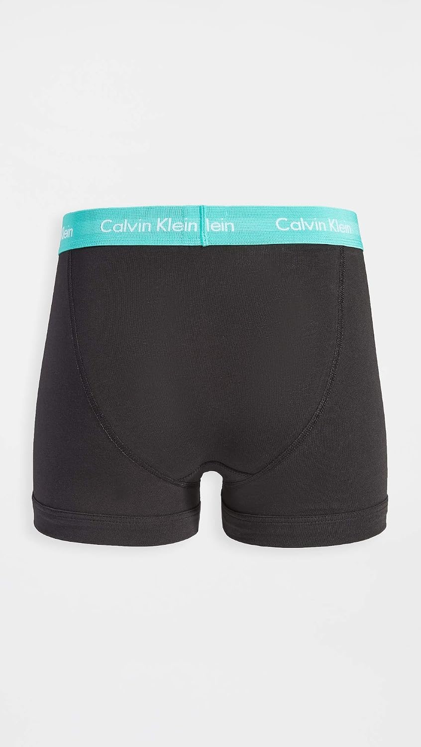 image:imageCalvin Klein Mens Cotton Stretch 3Pack Low Rise TrunksBlack BodyVerbenaGrey ShadowCrater LakeOatmeal HeatherAmazonite
