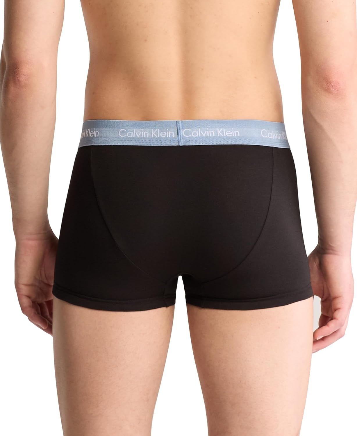 image:imageCalvin Klein Mens Cotton Stretch 3Pack Low Rise TrunksBlack W New Navy Vintage Khaki Troposphere Logos