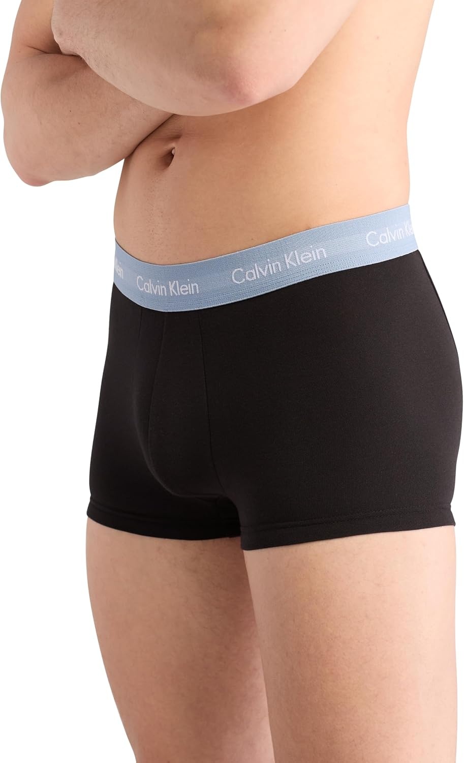 image:imageCalvin Klein Mens Cotton Stretch 3Pack Low Rise TrunksBlack W New Navy Vintage Khaki Troposphere Logos
