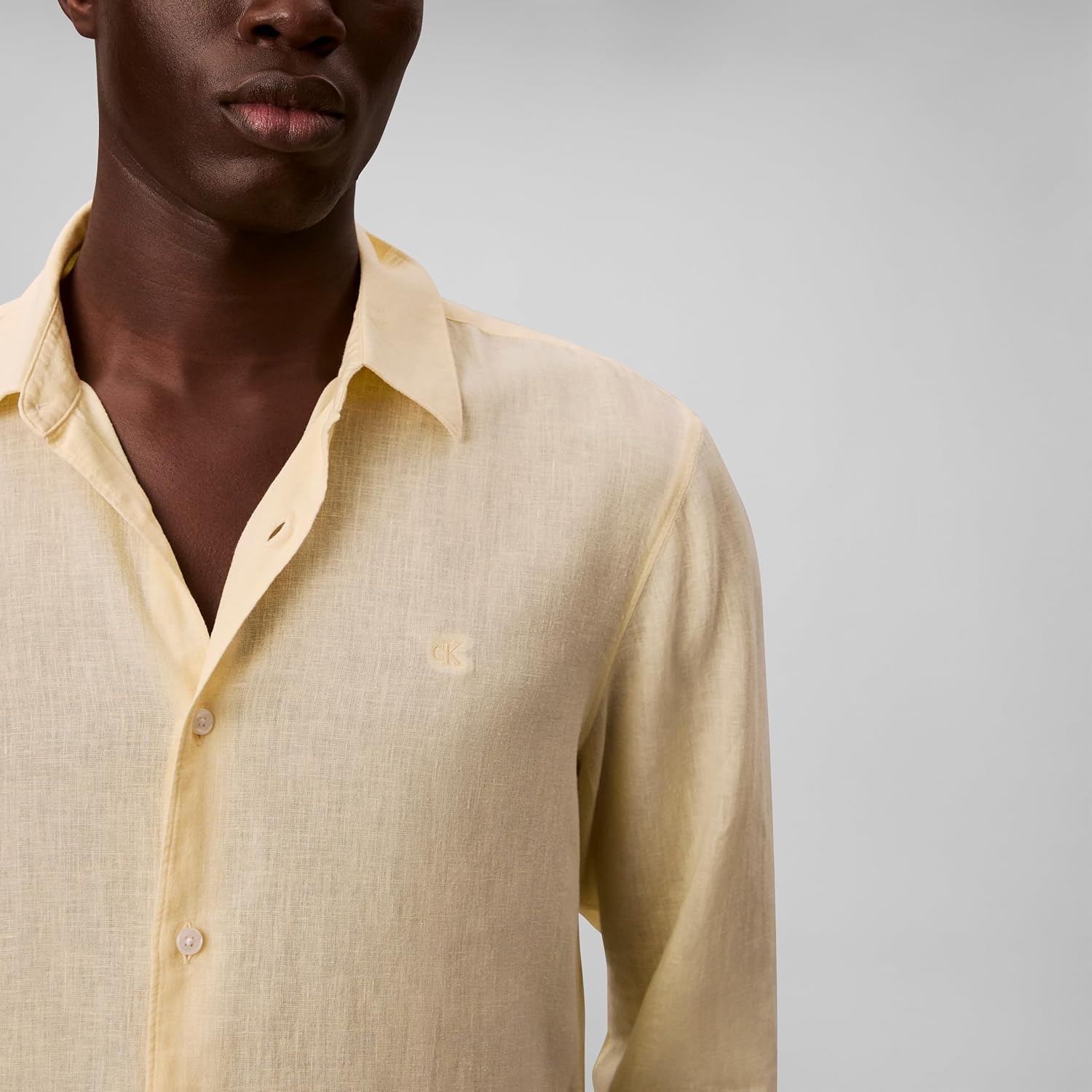 image:imageCalvin Klein Mens Long Sleeve Linen Classic ShirtAnise Flower