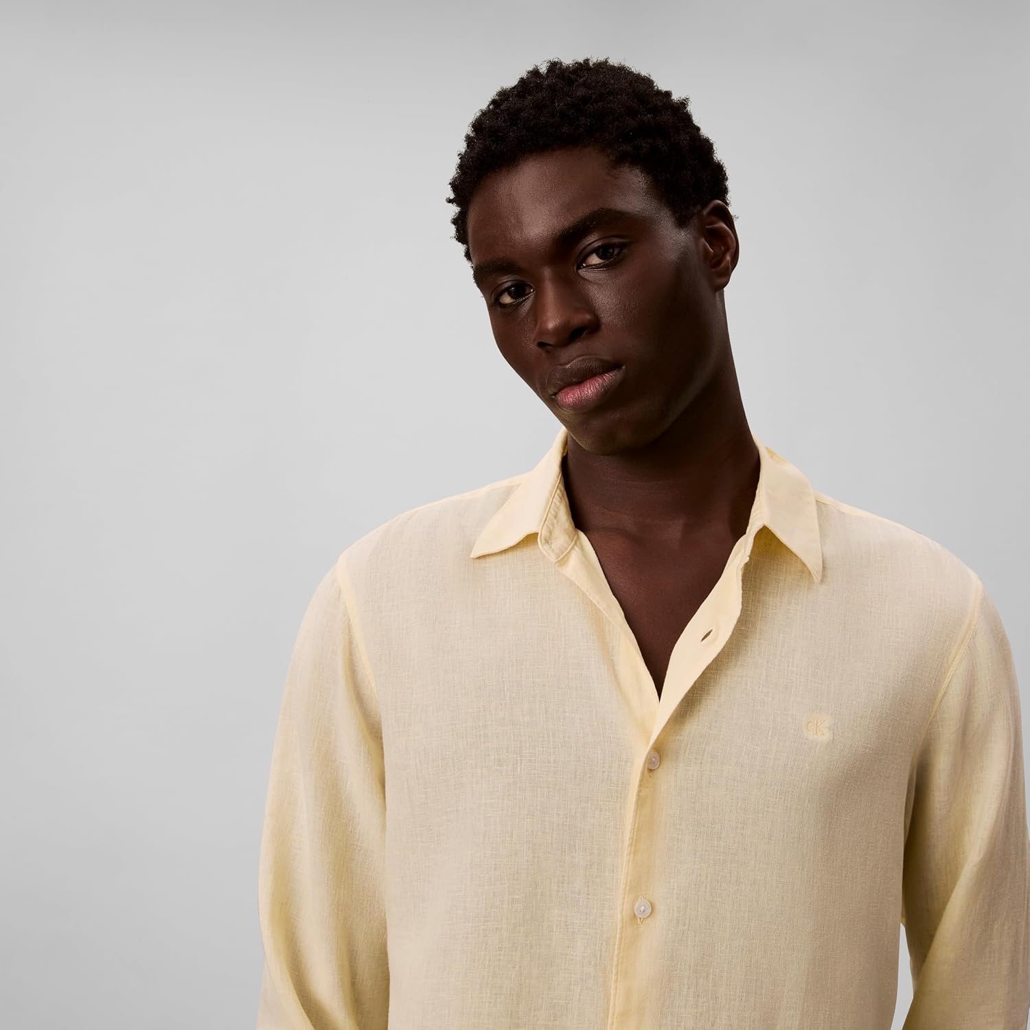image:imageCalvin Klein Mens Long Sleeve Linen Classic ShirtAnise Flower