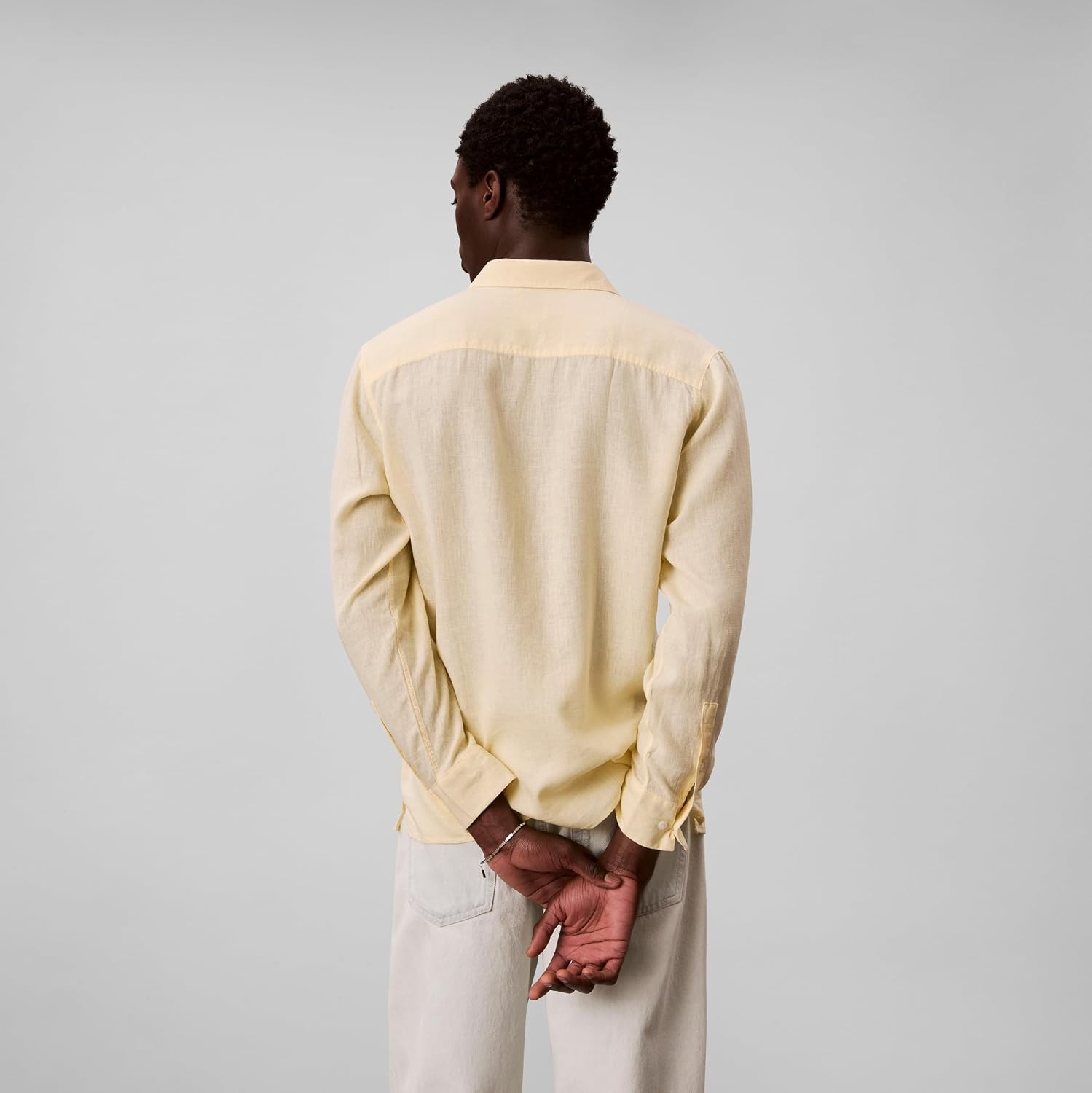 image:imageCalvin Klein Mens Long Sleeve Linen Classic ShirtAnise Flower