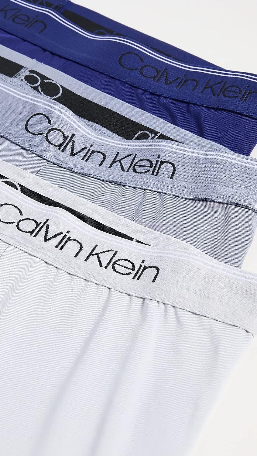 image:imageCalvin Klein Mens Micro Stretch 3pack Boxer BriefBayou Blue Antique Grey Durango Blue