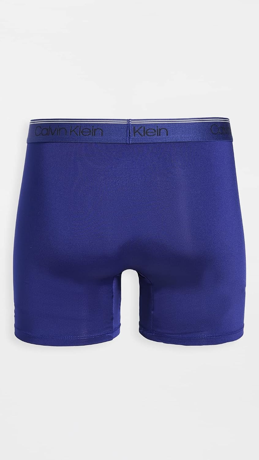 image:imageCalvin Klein Mens Micro Stretch 3pack Boxer BriefBayou Blue Antique Grey Durango Blue