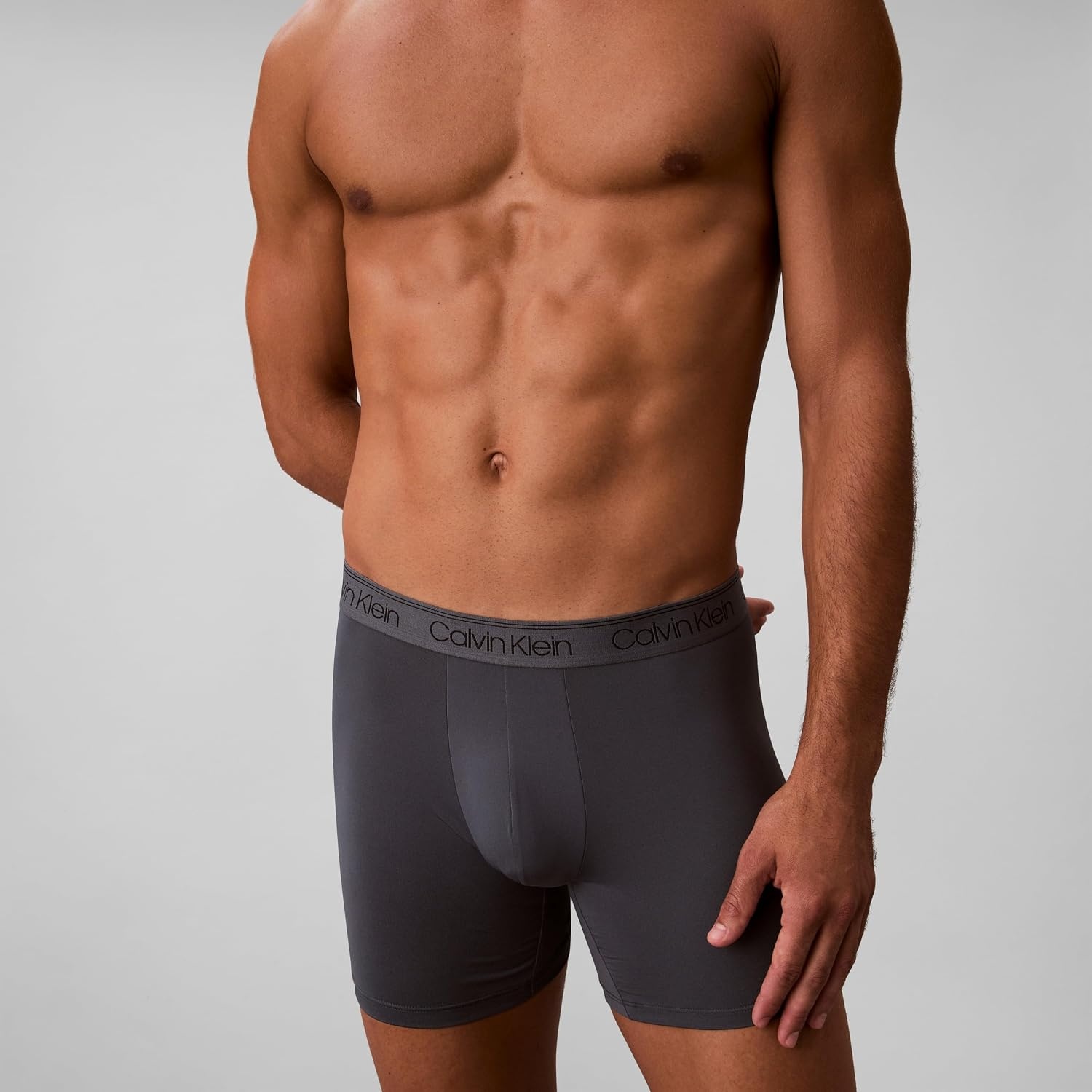 image:imageCalvin Klein Mens Micro Stretch 3pack Boxer BriefBlack Turbulence Griffin