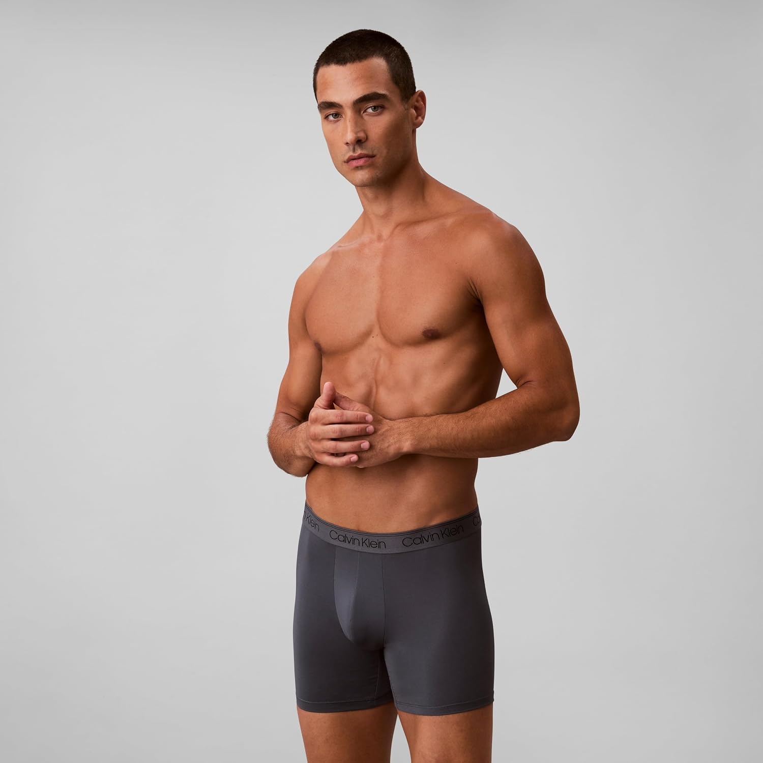 image:imageCalvin Klein Mens Micro Stretch 3pack Boxer BriefBlack Turbulence Griffin