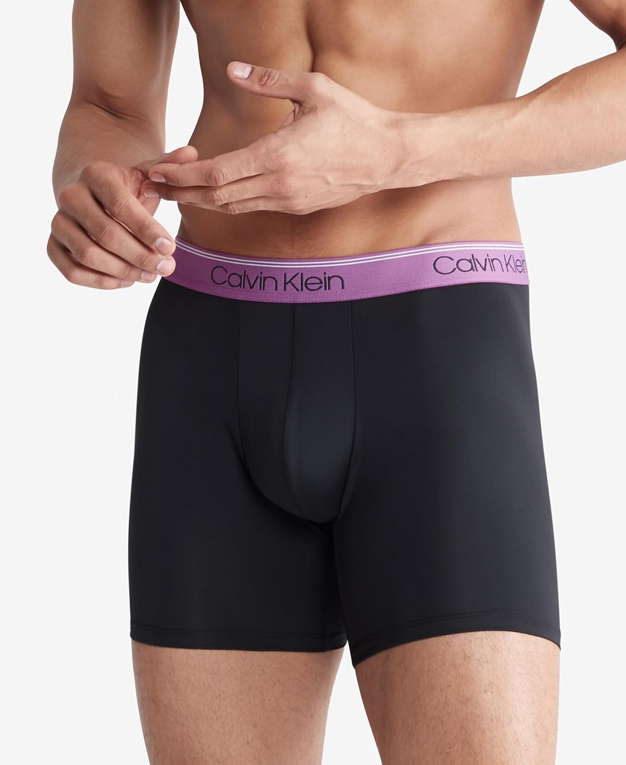 image:imageCalvin Klein Mens Micro Stretch 3pack Boxer BriefBlack Bodies W Ameythyst Silver Birch Midnight