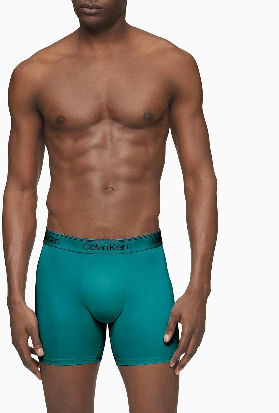 image:imageCalvin Klein Mens Micro Stretch 3pack Boxer BriefCobalt Sapphire Spring Distorted Blue