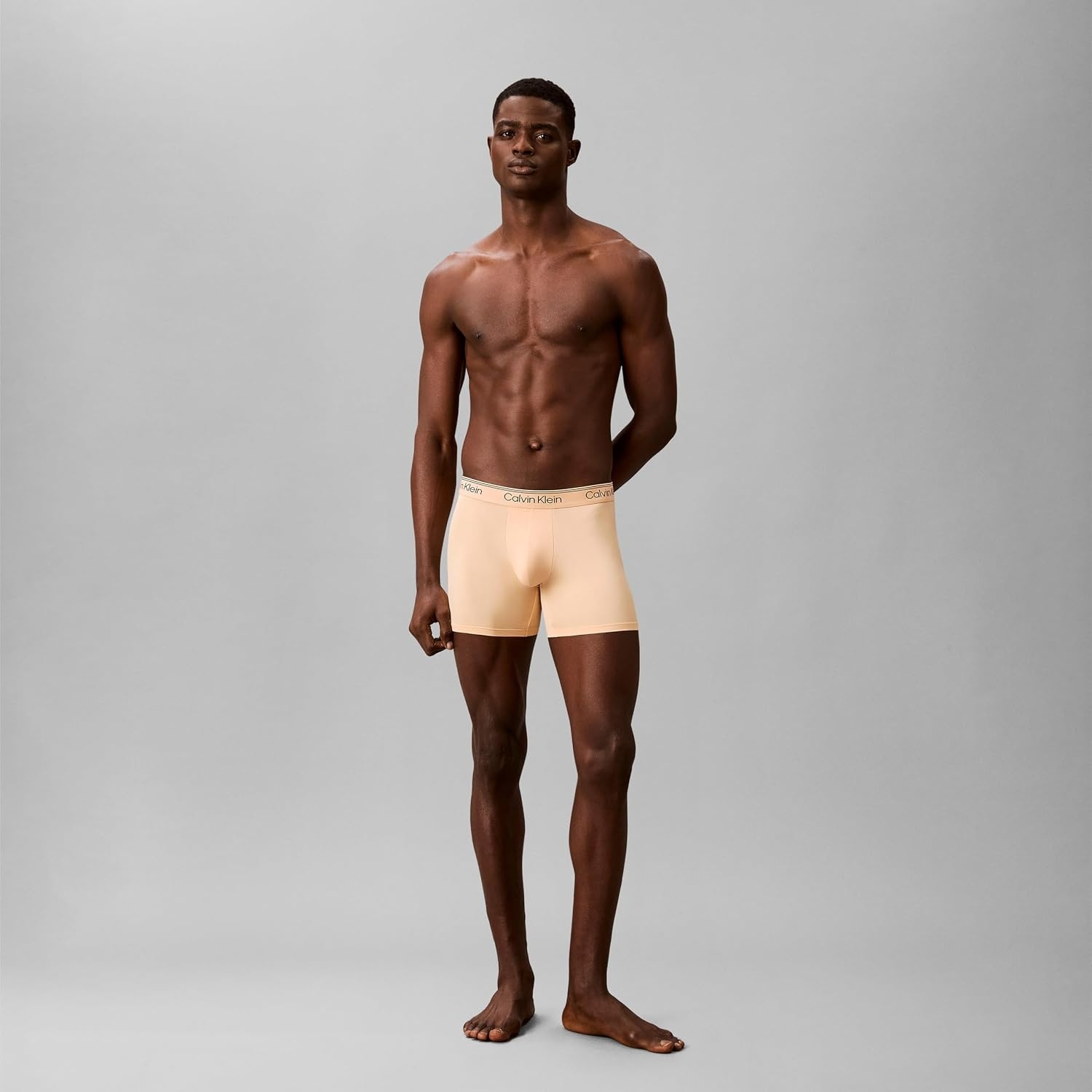 image:imageCalvin Klein Mens Micro Stretch 3pack Boxer BriefGulf Blue Light Cast Peach Bliss