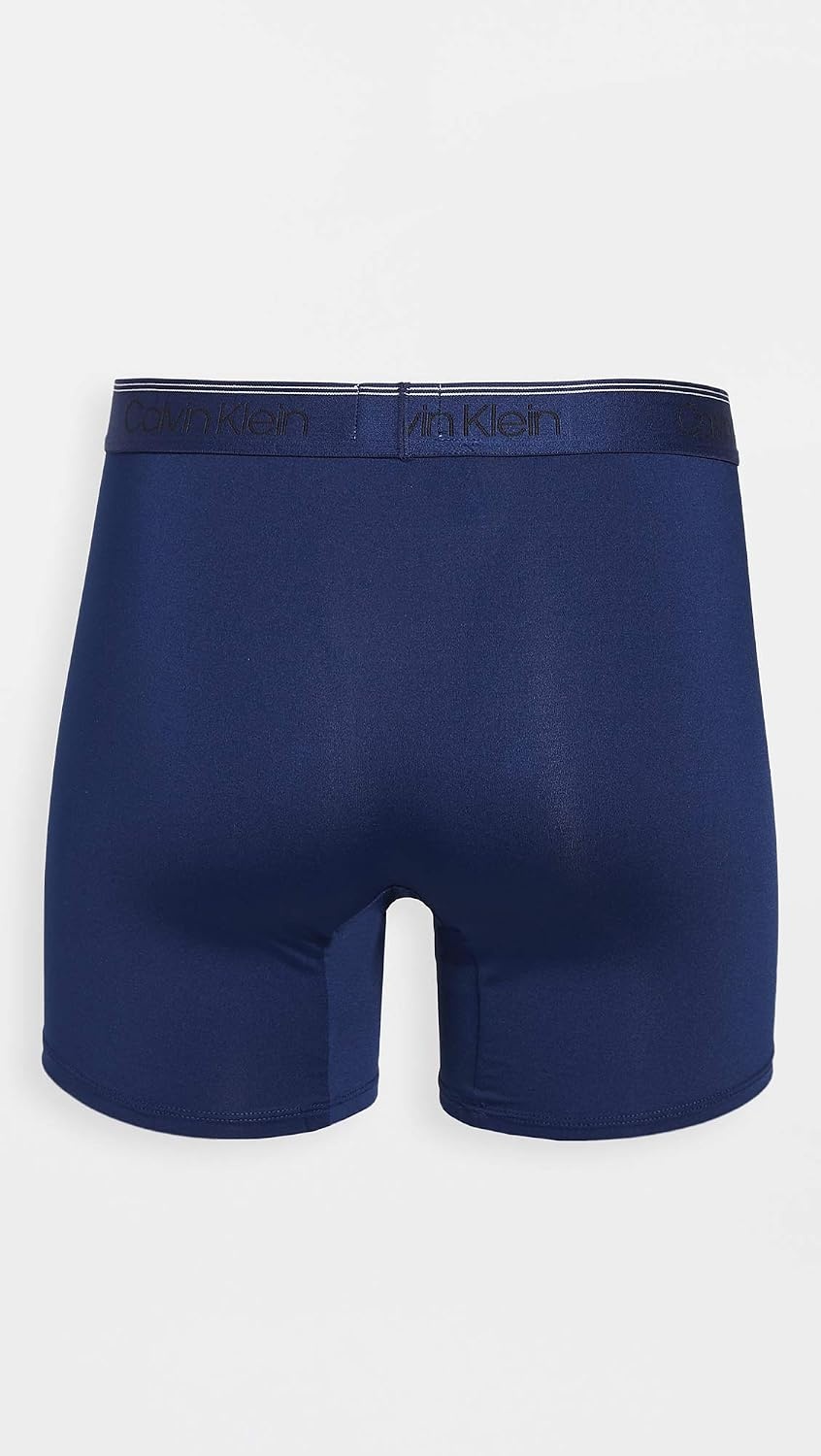 image:imageCalvin Klein Mens Micro Stretch 3pack Boxer BriefNew Navy Artesian Blue Blue Paradise