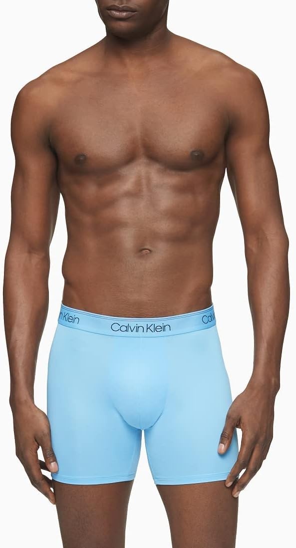 image:imageCalvin Klein Mens Micro Stretch 3pack Boxer BriefNew Navy Artesian Blue Blue Paradise