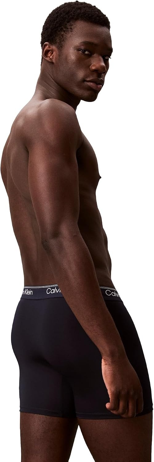 image:imageCalvin Klein Mens Micro Stretch 3pack Boxer BriefSleet Teal Marine Shoreline