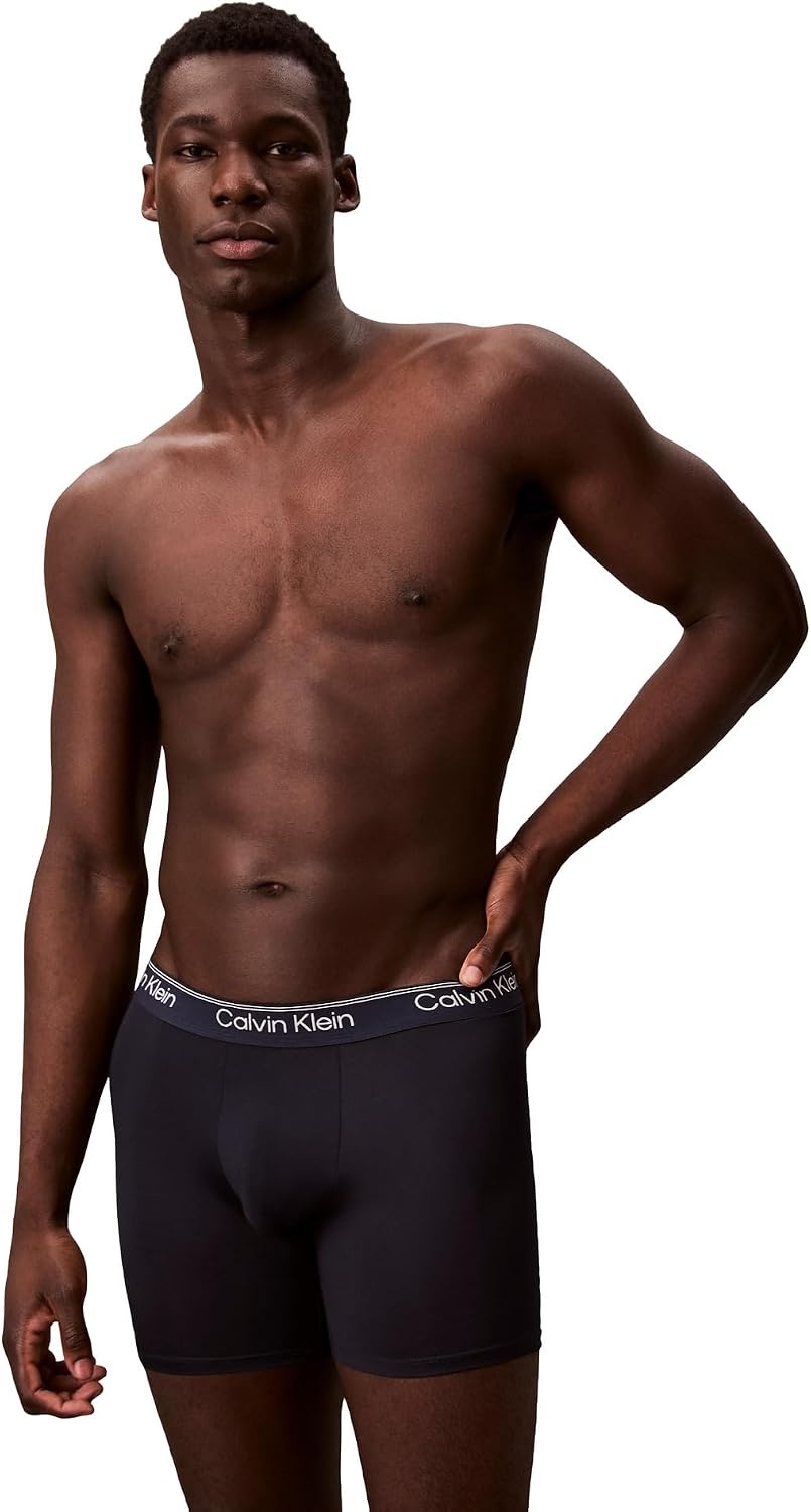 image:imageCalvin Klein Mens Micro Stretch 3pack Boxer BriefSleet Teal Marine Shoreline