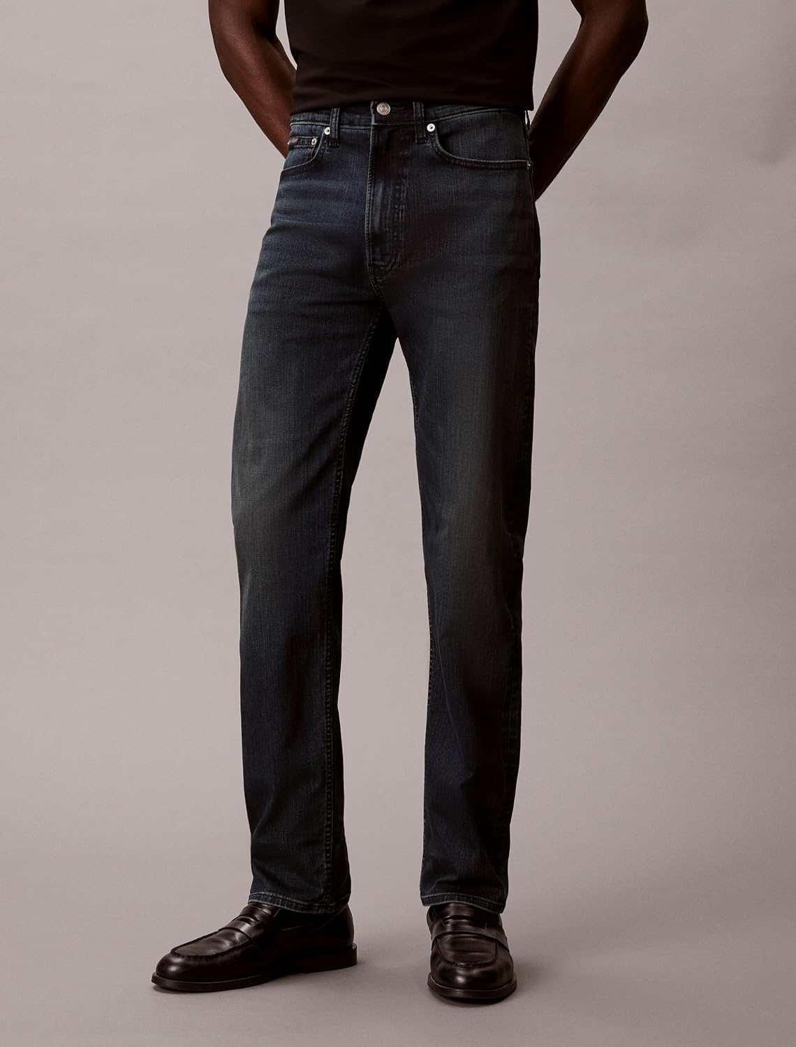 image:imageCalvin Klein Mens Straight Fit JeansBoston Blue Black