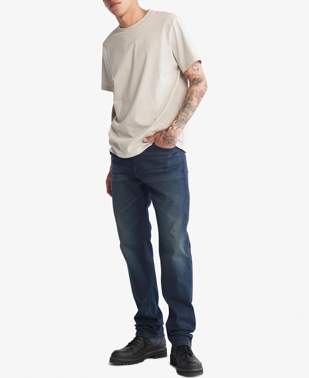 image:imageCalvin Klein Mens Straight Fit JeansBoston Blue Black