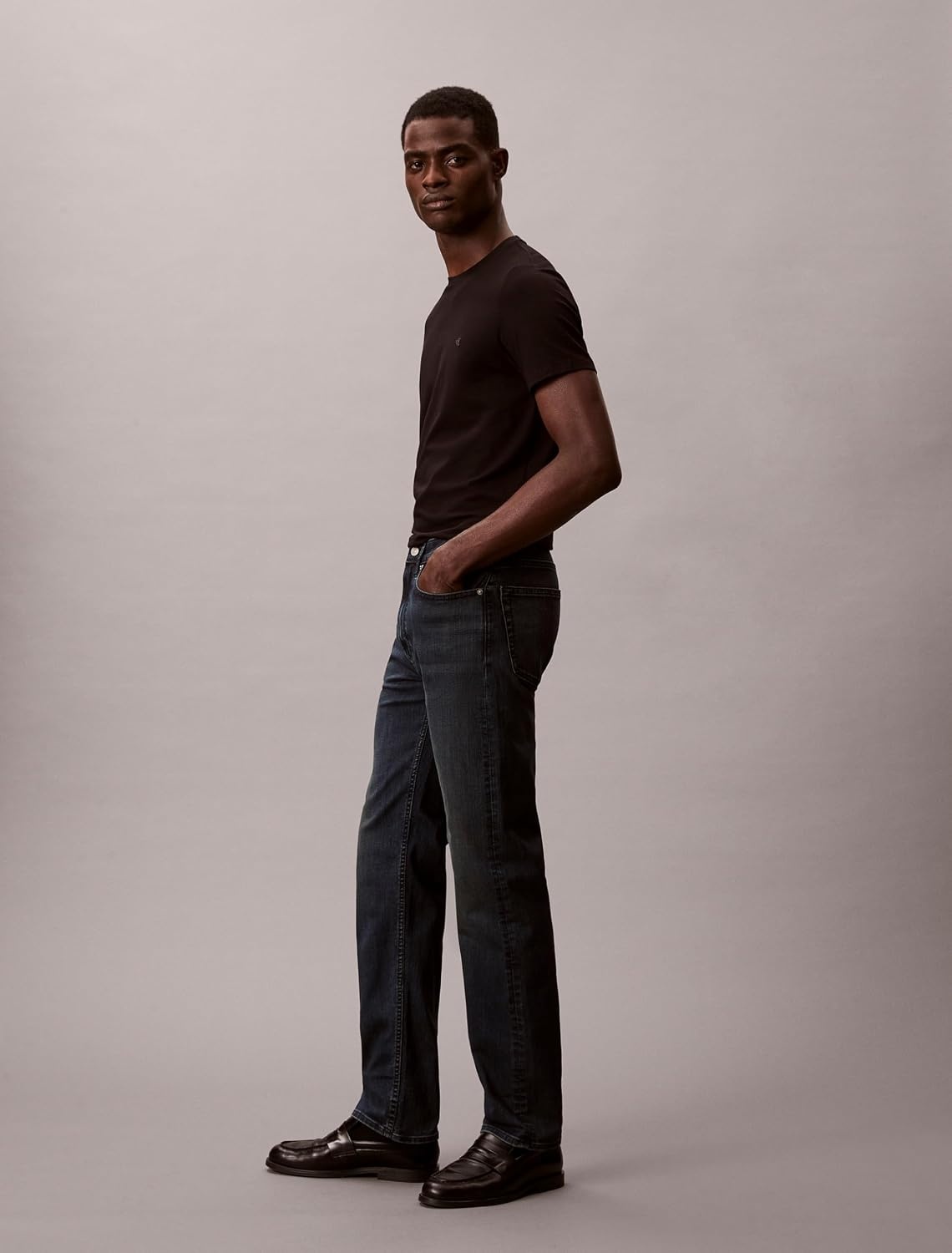 image:imageCalvin Klein Mens Straight Fit JeansBoston Blue Black