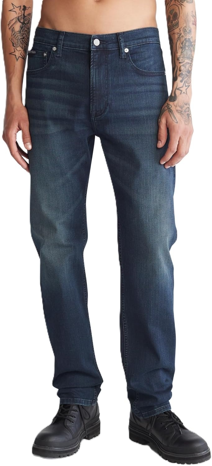 image:imageCalvin Klein Mens Straight Fit JeansBoston Blue Black